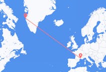 出发地 法国尼姆目的地 格陵兰西西缪特的航班