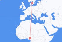 Flyreiser fra Malabo, Ekvatorial-Guinea til København, Danmark