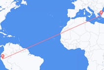 Flyrejser fra Jaen (Peru), Peru til Izmir, Tyrkiet