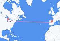 Flights from Grand Rapids, the United States to Madrid, Spain
