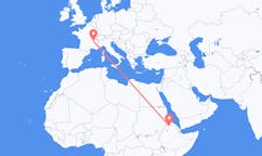 Flights from Shire, Ethiopia to Lyon, France