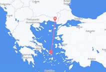 Loty z miasta Aleksandropolis do miasta Mykonos (miasto)