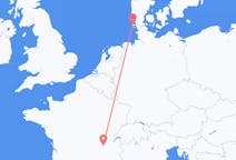 Flyg från Westerland, Tyskland till Lyon, Frankrike