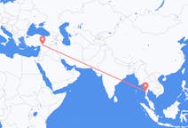 Flyreiser fra Myeik, Myanmar, Myanmar (Burma) til Gaziantep, Tyrkia