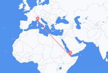 Flyg från Balbala, Djibouti till Bastia, Frankrike