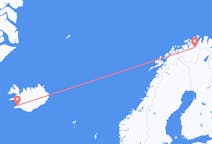 ノルウェーのラクスエルブからから、アイスランドのレイキャビクまでのフライト