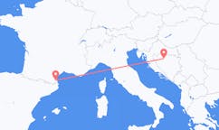 来自波斯尼亚和黑塞哥维那出发地 巴尼亚卢卡目的地 法国佩皮尼昂的航班