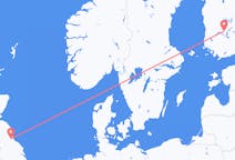 Flights from Durham, England, the United Kingdom to Tampere, Finland