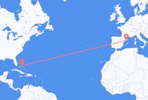 Flyrejser fra North Eleuthera, Bahamas til Barcelona, Spanien