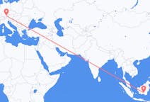 Flyreiser fra Palangka Raya, Indonesia til München, Tyskland