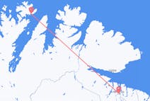 Vluchten van Kirkenes, Noorwegen naar Honningsvåg, Noorwegen