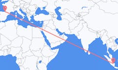 Flyreiser fra Palembang, Indonesia til Biarritz, Frankrike