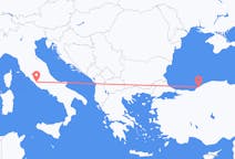 Loty z Zonguldak, Turcja z Rzym, Włochy