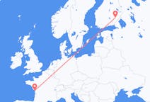 Flug frá La Rochelle, Frakklandi til Savonlinna, Finnlandi