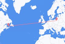 เที่ยวบิน จาก Les Îles-de-la-Madeleine, ควิเบก, แคนาดา ไปยัง ซีมานี, Szczytno County, โปแลนด์