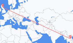 Flyg från Sakon Nakhon, Thailand till Edinburgh, Skottland