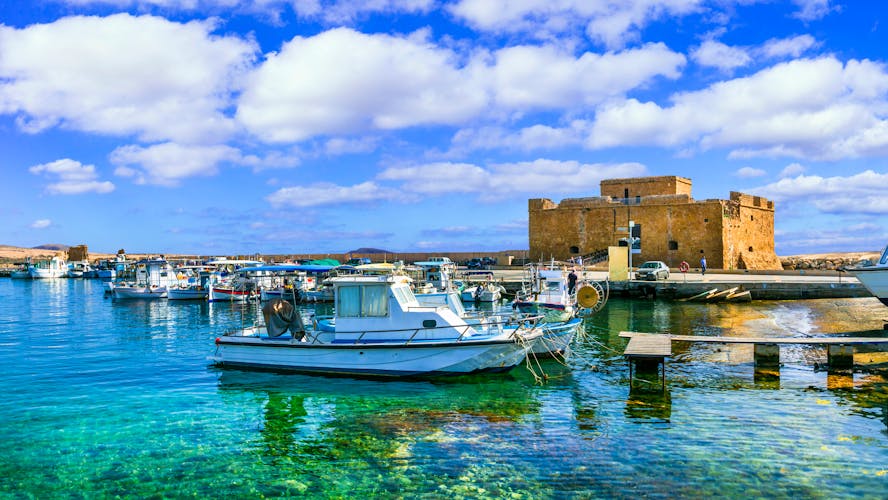 Photo of Cyprus island landmarks - castle in Paphos town.