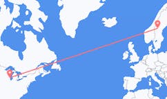 Flights from Milwaukee to Östersund