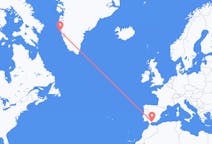 Flyg från Maniitsoq, Grönland till Málaga, Spanien