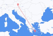 Flights from Plaka, Milos in Greece to Graz in Austria