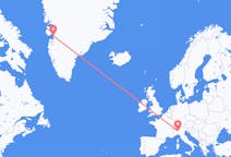 Vluchten van Milaan naar Ilulissat