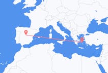 ギリシャのミコノス島からから、スペインのマドリッドまでのフライト