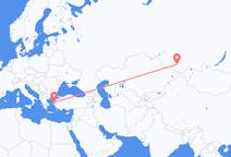 Flights from Gorno-Altaysk, Russia to Mytilene, Greece