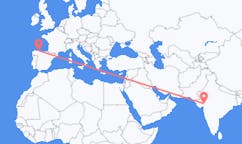 Flyreiser fra Vadodara, India til Santiago del Monte, Spania