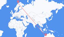 Flyg från Newman, Australien till Tromsö, Norge