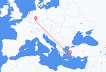 出发地 希腊出发地 萊羅斯島目的地 德国法兰克福的航班