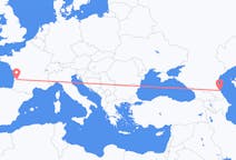 Flyreiser fra Makhatsjkala, Russland til Bordeaux, Frankrike