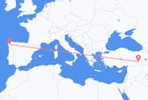 出发地 土耳其从 迪亚巴克尔目的地 西班牙圣地亚哥 － 德孔波斯特拉的航班