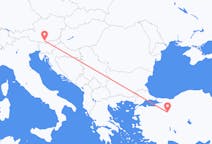 Flyg från Eskişehir till Klagenfurt