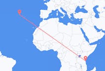 Fly fra Zanzibar til Corvo