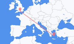 Vluchten van Paros, Griekenland naar Southampton, Engeland
