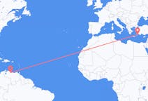 Flyg från Valencia, Venezuela till Rhodes, England, Grekland
