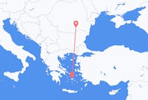 Vuelos de Naxos, Grecia a Bucarest, Rumanía