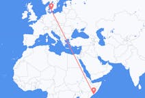 Flights from from Mogadishu to Copenhagen