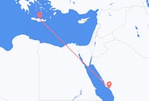 Flyreiser fra Yanbu, Saudi-Arabia til Iraklio, Hellas