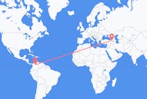 Flights from Bucaramanga, Colombia to Kars, Turkey
