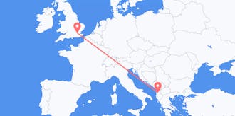 Flights from Albania to the United Kingdom