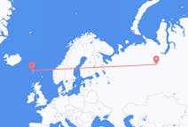 Flights from Beloyarsky, Russia to Sørvágur, Faroe Islands