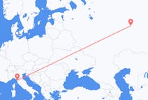 Fly fra Izjevsk til Pisa