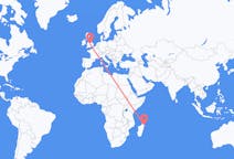 Flights from Maroantsetra, Madagascar to Birmingham, England