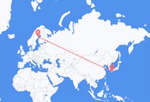 Flyreiser fra Miyazaki, Japan til Skelleftea, Sverige