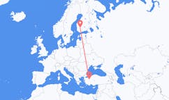 Flyg från Tammerfors, Finland till Kutahya, Turkiet