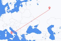Flyrejser fra Kasan, Rusland til Napoli, Italien