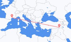 Flyreiser fra Sirnak, til Montpellier
