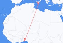 Flyreiser fra Cotonou, Benin til Malta, Malta