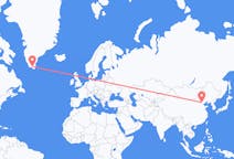 중국 베이징에서 출발해 그린란드 나르사르수아크로(으)로 가는 항공편